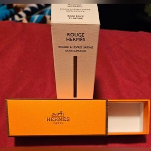 6 Hermes small box empty gift satin lipstick outer box rouge 4" x 1.5"